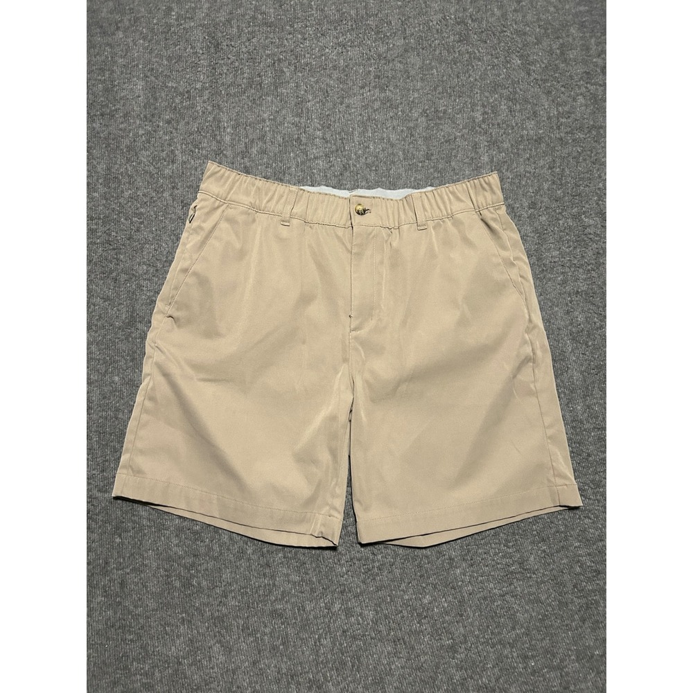 Wowie daily shorts mens performance tan mens Large stretch casual